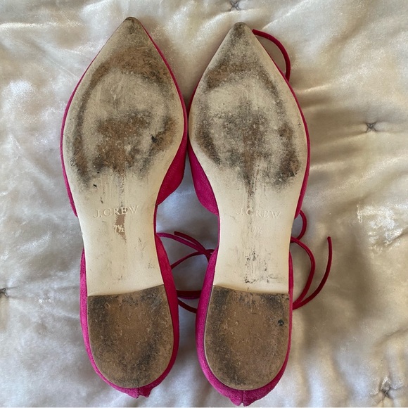 J. Crew Pink Lace-Up Flats - Picture 7 of 16